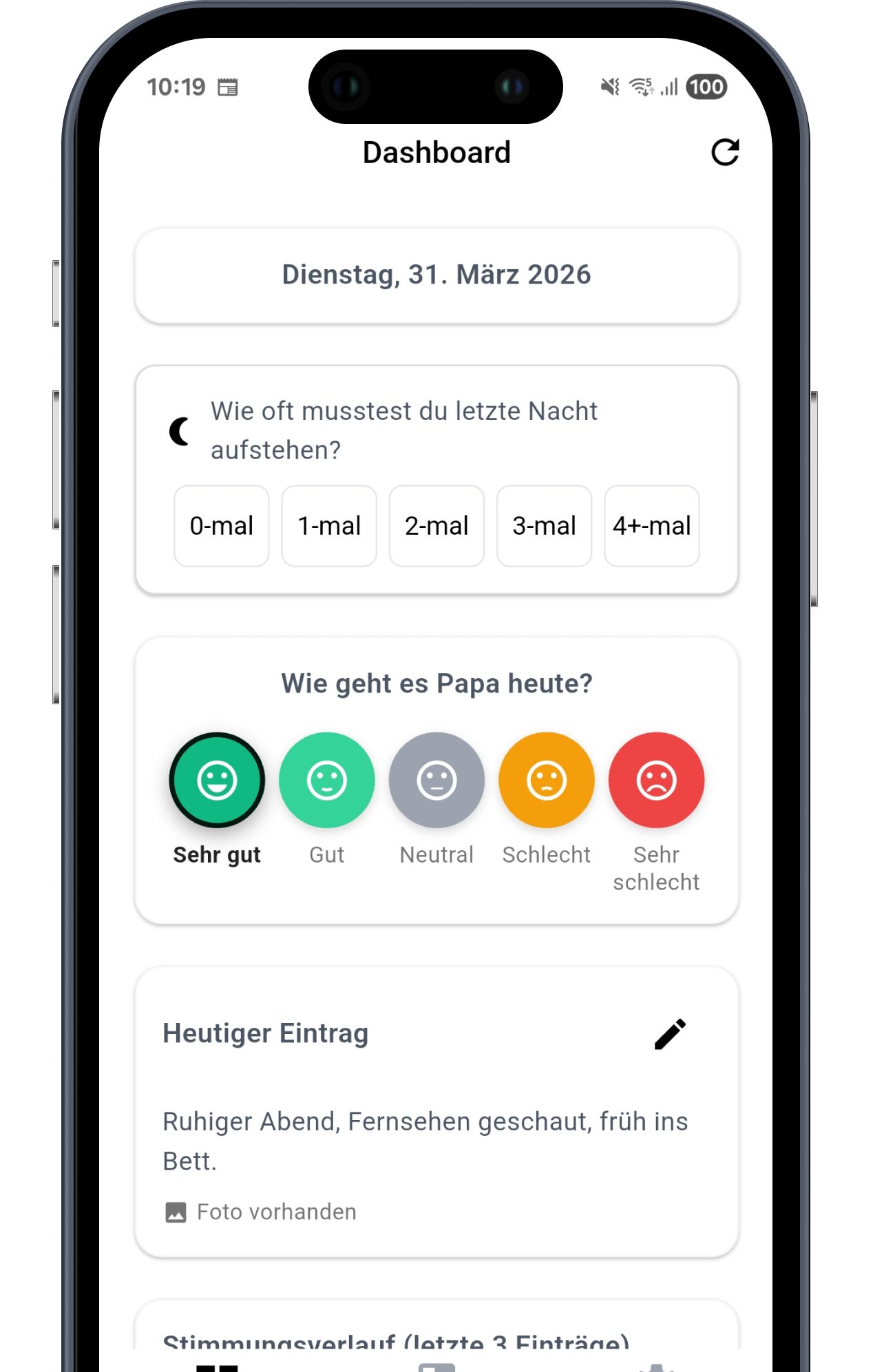 MeinPflegetagebuch - Lokale App für sichere Pflegedokumentation