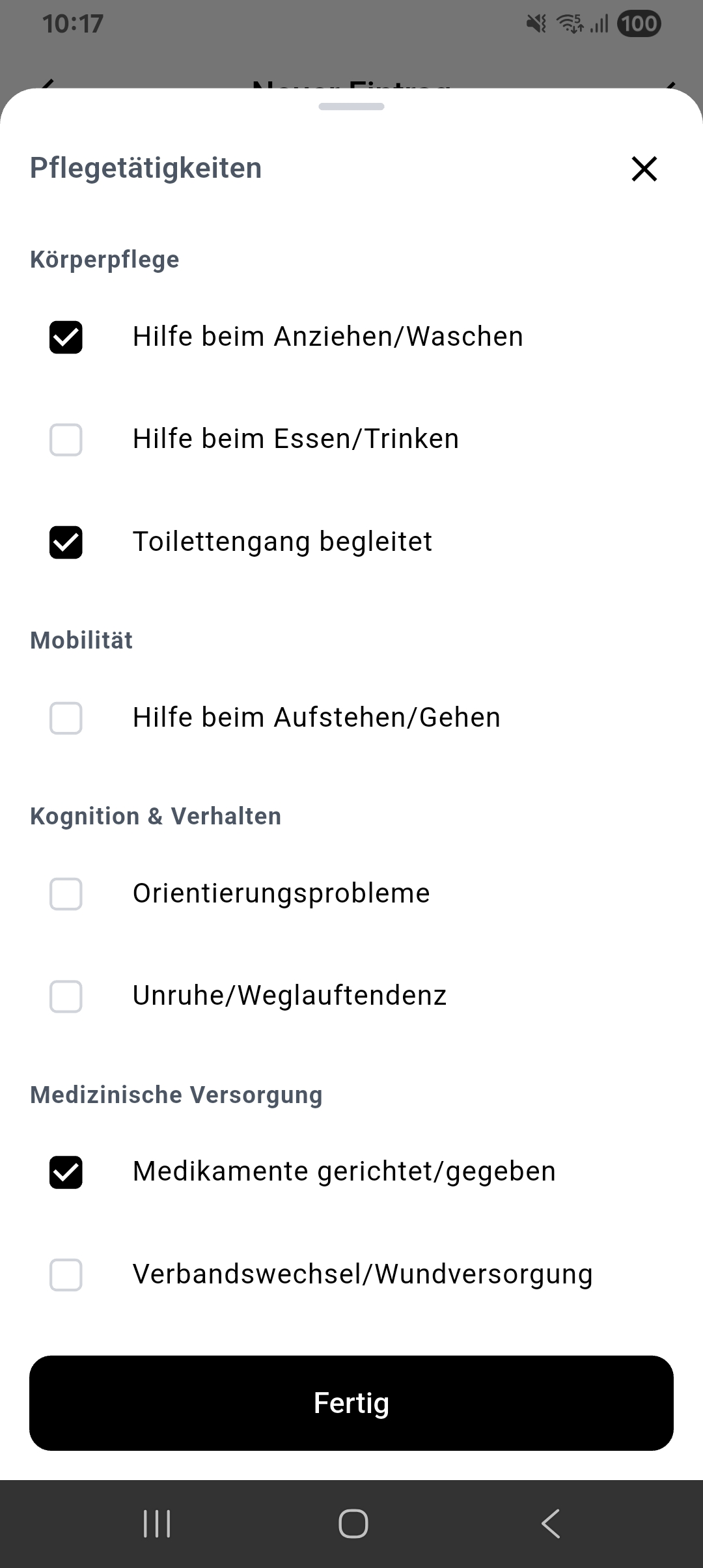 Pflegetätigkeiten und Aufwand dokumentieren für den Pflegegrad